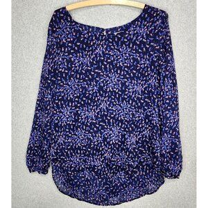 Lauren Conrad Blouse Cottage Fairy Core Womens Size XL Floral Peasant Popover